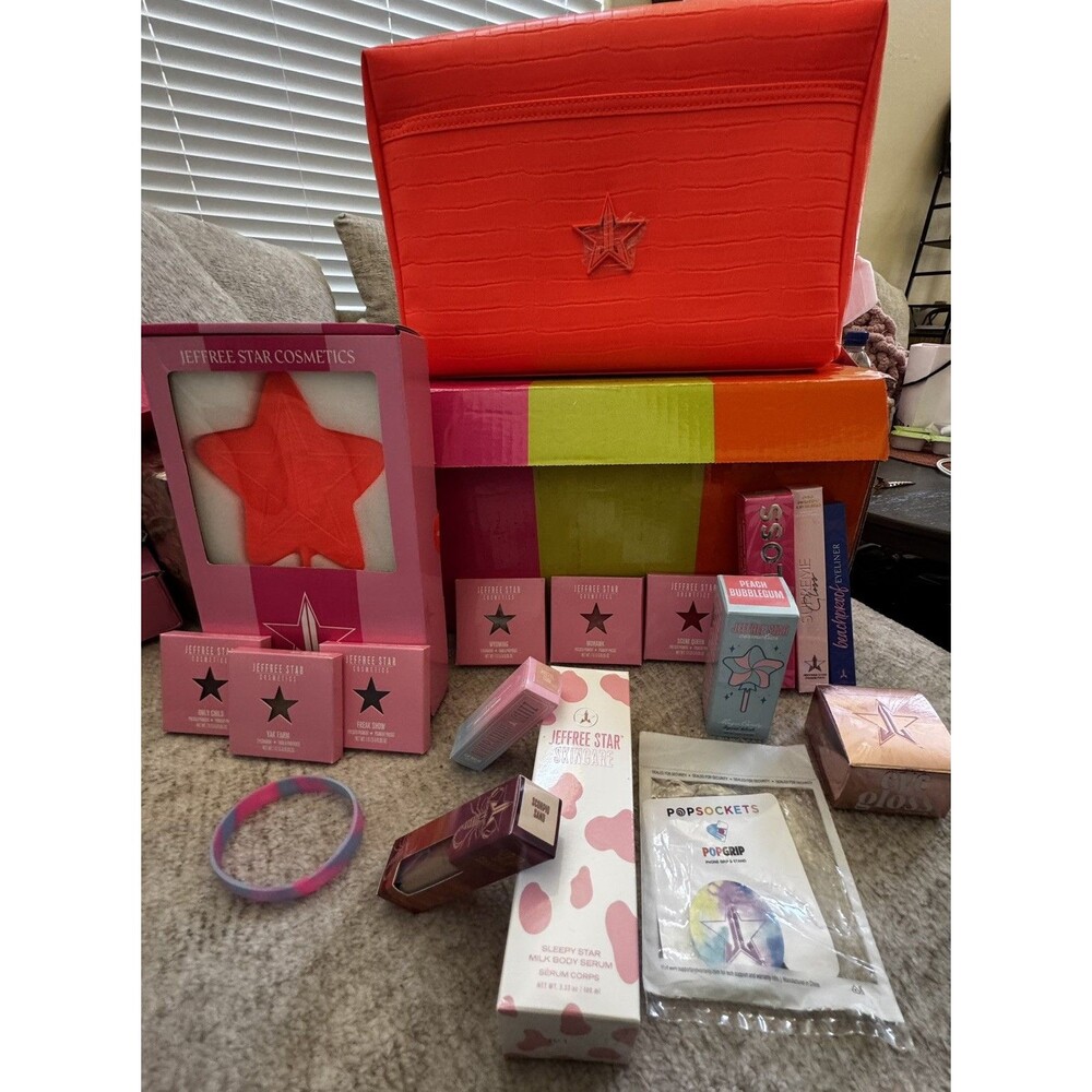 NIB COMPLETE JEFFREE STAR MYSTERY BOX SUMMER 24 BAG W/16 ITEMS!! FREE SHIP 👀